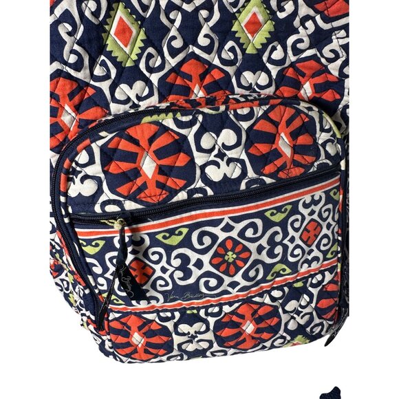 Vera Bradley Quilted Backpack With Colorful Pattern & Multiple Pockets Adjustabl - Picture 9 of 9